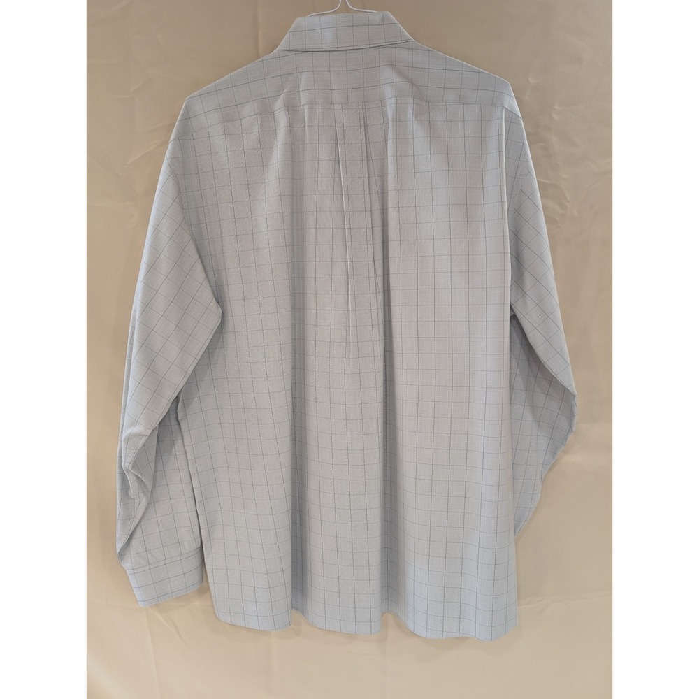 Jos A Bank Traveler Collection Mens Gray Plaid Button Down Long Sleeve 17 / 36 - Picture 3 of 3